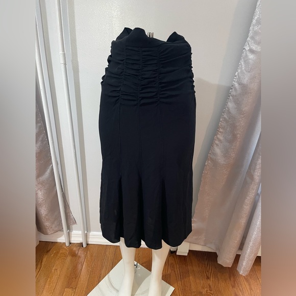 Prada Dresses & Skirts - Prada Ruched High Waisted Blk Silk Skirt sz38 2